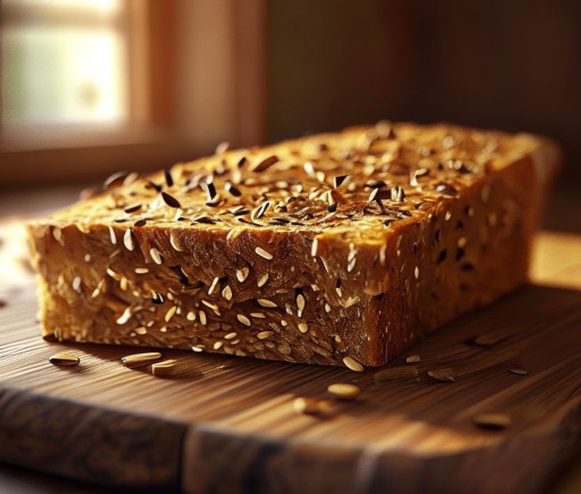 Lupin bread cross-section